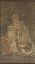 Mandziuśri siedzący na lwie, 1368-1644.