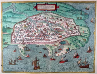 Mapa Aleksandrii, Egipt, XVII wiek