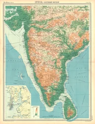 Mapa Indii - sekcja południowa