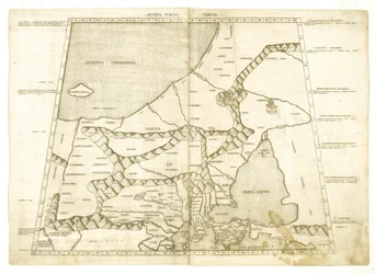 Mapa Moskwy autorstwa Ptolemeusza Octava Europa Tabula