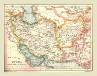 Mapa Persji, 1902.