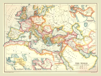 Mapa starożytnego świata, 1902.