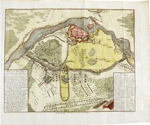 Mapa bitwy pod Narwą