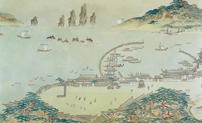 Mapa Choryang Waegwan i okolic w Busan podczas Joseon..., XIX wiek.