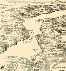 Mapa Dardaneli, I wojna światowa, 1915, c1920.
