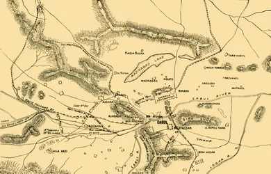 Mapa walk w dolinie Chardeh, 1901.