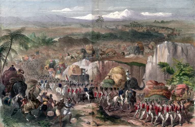 Marsz wojsk w Indiach, 1848