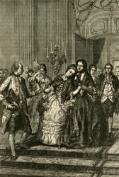 Maria Antonina żegnająca się z matką, 1770, 1890.