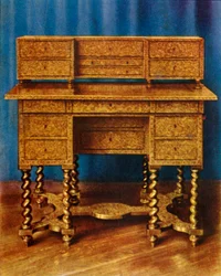 Stół do pisania intarsjowany króla Wilhelma III, 1938.