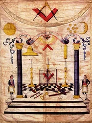 Fartuch mistrza masońskiego, XVIII wiek