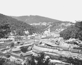 Mauch Chunk, Pensylwania, ukazujący Mount Pisgah, USA, ok. 1900 r.