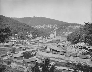 Mauch Chunk, Pensylwania, ukazujący górę Pisgah, ok. 1897 r.