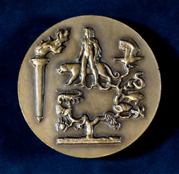 Medal upamiętniający Jeana Baptiste de Moneta, Chevaliera de Lamarcka, francuskiego biologa, XX w.