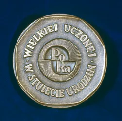 Medal upamiętniający Marię Skłodowską Curie, urodzoną w Polsce francuską fizykę, 1967
