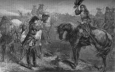 Spotkanie Wilhelma III. i książę Berwick, ok. 1694, ok. 1880