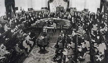 Posiedzenie SDN, czyli Ligi Narodów, 10/06/1929 w Pałacu Senatu w Madrycie, Hiszpania