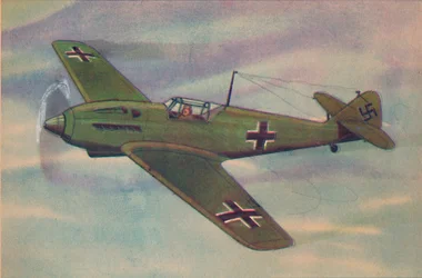 Messerschmitt M.E. 109 myśliwiec jednopłatowy, c1944.