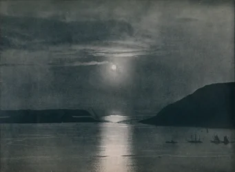 Północne słońce na Hammerfest, 1914.