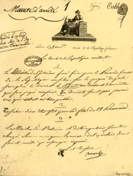 Rozkaz ministerialny dotyczący... szabli dla Pierwszego Konsula, 10 października 1801, 1921.