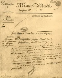 Rozporządzenie ministerialne w sprawie La Tour dAuvergne, 15 lipca 1803, 1921.