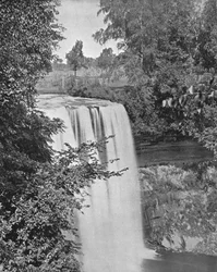 Wodospad Minnehaha, Minneapolis, Minnesota, USA, ok. 1900.