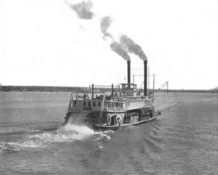 Parowiec Mississippi z łopatkami, USA, ok. 1900 r.