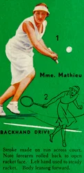 Pani Mathieu - bekhendowy pęd, c1935.