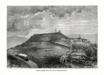 Mont Auxois i posąg Wercyngetoryksa, Francja, 1879