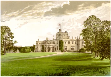 Moreton Hall, Cheshire, dom rodziny Ackers, ok. 1880