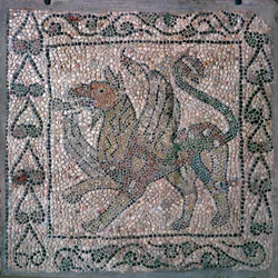 Mozaika gryfa w kościele San Giovanni Evangelista, XIII w.