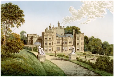 Mount Edgcumbe, Kornwalia, dom Lorda Mount Edgcumbe, ok. 1880 r.