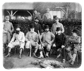 Mount Edgcumbe, zdjęcie grupowe z Edwardem VII, c1882