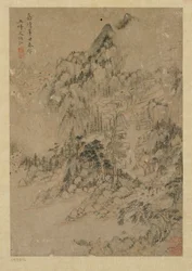 Górska wioska, dynastia Ming, 1550-1644.