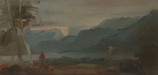 Krajobraz górski z postaciami i bydłem, 1806-1807.