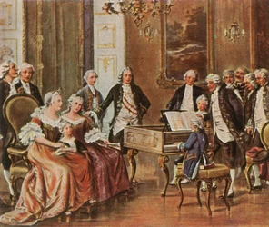 Mozart gra dla cesarzowej Marii Teresy, 1 października 1762, 1936
