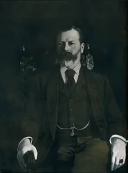 Pan Arthur Sanderson w domu, 1901