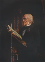 Pan Gladstone czyta lekcję w kościele Hawarden, ok. 1890, 1941 r