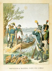 Napoleon i Massena na wyspie Lobau, maj 1809, XIX w.
