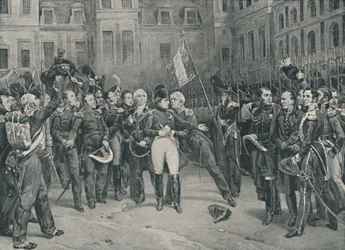 Pożegnanie Napoleona z Gwardią Cesarską w Fontainebleau, 20 kwietnia 1814 r. 1896 r