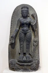Muzeum Narodowe, Nowe Delhi. Tara. Dynastia Pala, VIII wiek n.e., Bihar. Kamień. Indie.