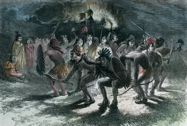 Indiański taniec skóry głowy, ok. 1875 r.