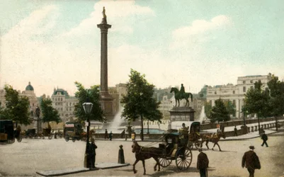 Kolumna Nelsona i Trafalgar Square, Londyn, 1906.