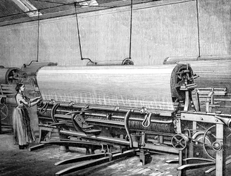 Krosno tkackie w fabryce Stuartów, ok. 1880 r.