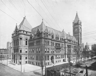 Nowy Ratusz, Cincinnati, Ohio, USA, ok. 1900.