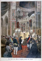 Nowy Rok w rosyjskim kościele w Paryżu, 1894