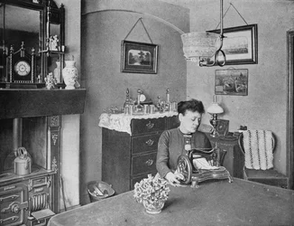 Nowy pokój we wzorcowym mieszkaniu, Londyn, ok. 1900 1901