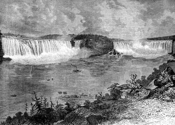 Wodospad Niagara, Kanada, XIX wiek.