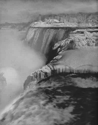 Niagara zimą, XIX w.