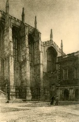 Północno-zachodni kąt dziedzińca szkolnego, 1911.