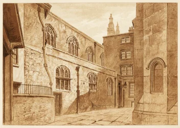 Północna strona kaplicy Guildhall, City of London, 1886